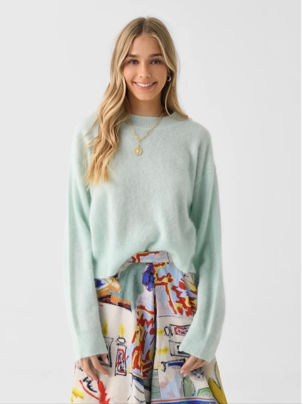 LOVESHACKFANCY Bellman Brushed Cashmere Sweater